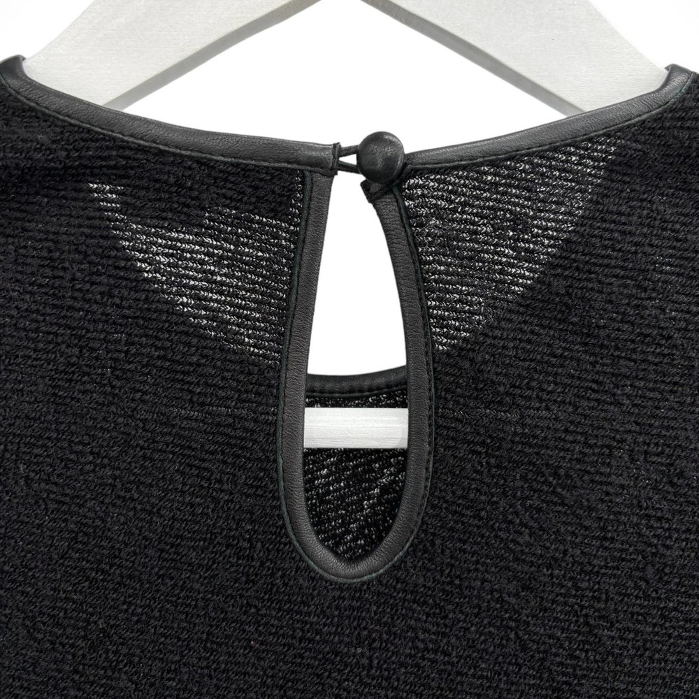 Alexander Wang Black Wool‎ Sleeveless Crossover Ruched Midi Dress Size 2 - Picture 7 of 8